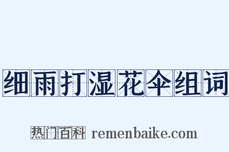 细雨打湿花伞组词是什么意思的图片